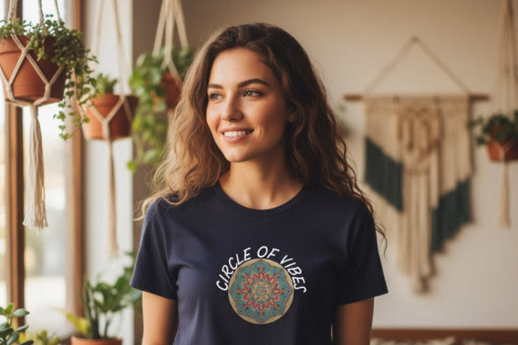 Women's Relaxed T-Shirt - Golden Mandala