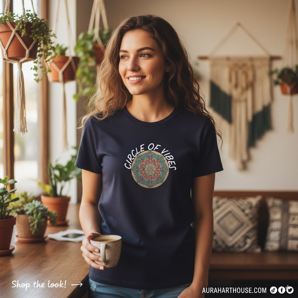 Women's Relaxed T-Shirt - Golden Mandala