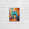 Sunset Gate of Old Delhi – Impasto Mughal Street Canvas