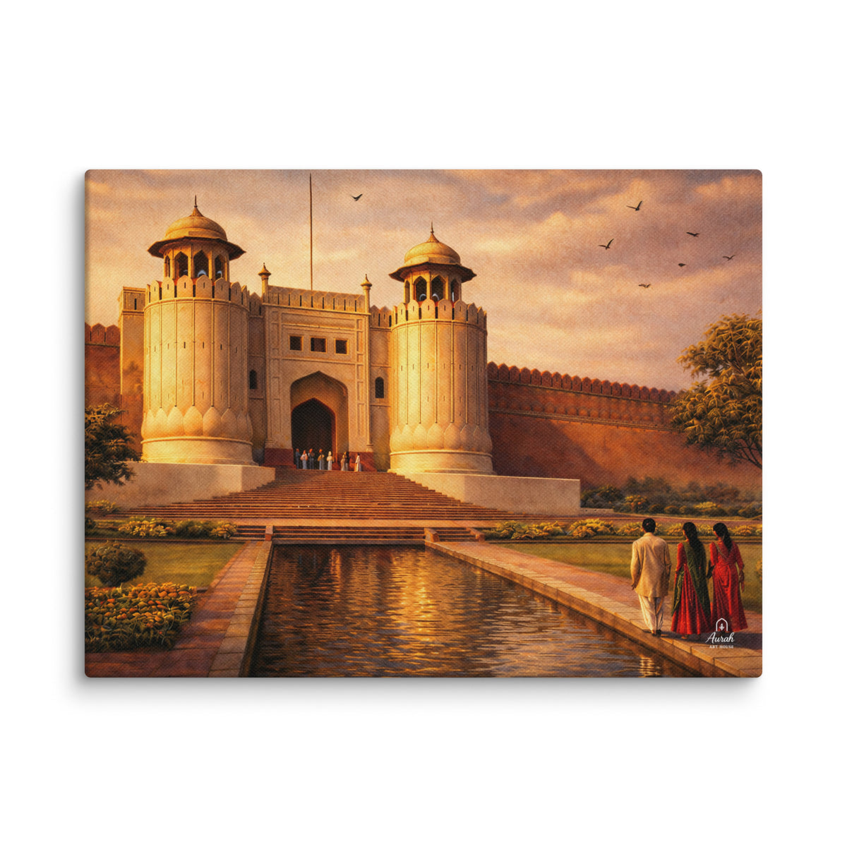 Shahi Qila at Golden Hour – Mughal Architecture Canvas Wall Art
