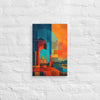 Geometric Sunrise Taj – Modern Mughal Canvas