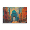 Impressionist Delhi Gate – Teal & Ember Canvas