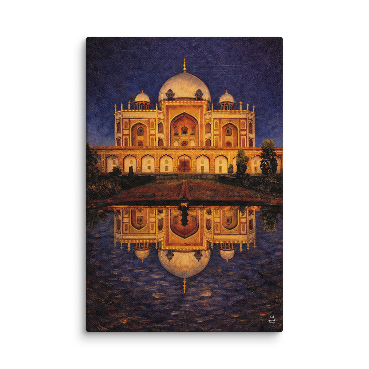 Humayun’s Tomb at Night – Mughal Architecture Canvas Print
