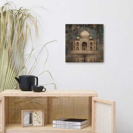 Eternal Majesty — Taj in Sepia Blue Canvas