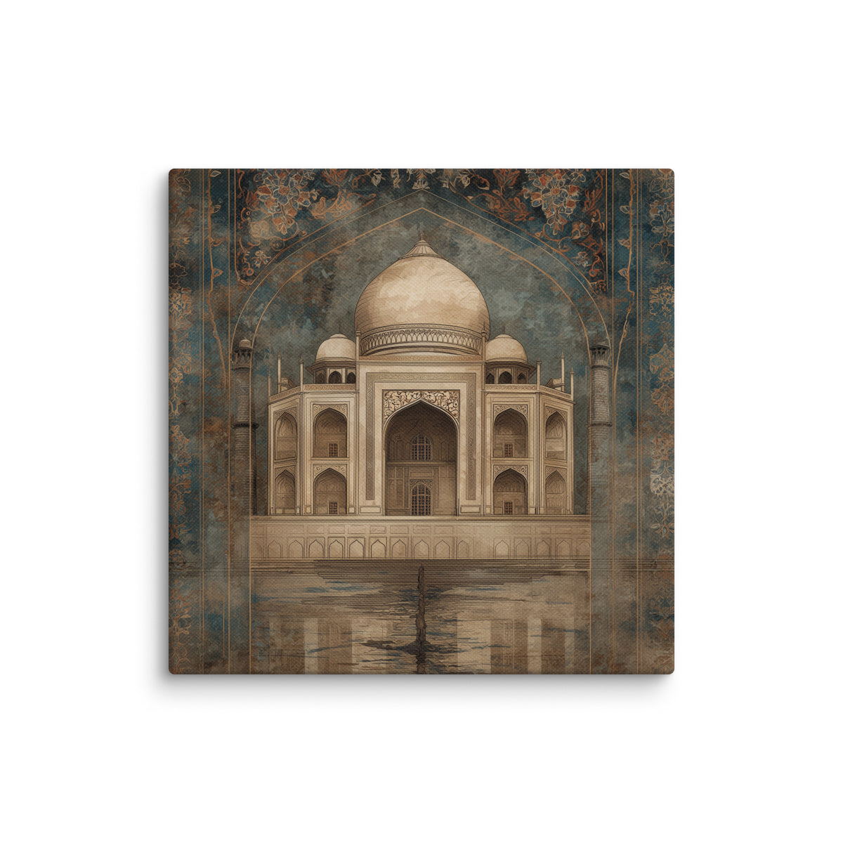 Eternal Majesty — Taj in Sepia Blue Canvas