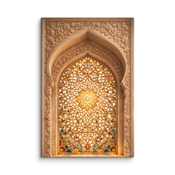 Mughal Jali Window Canvas