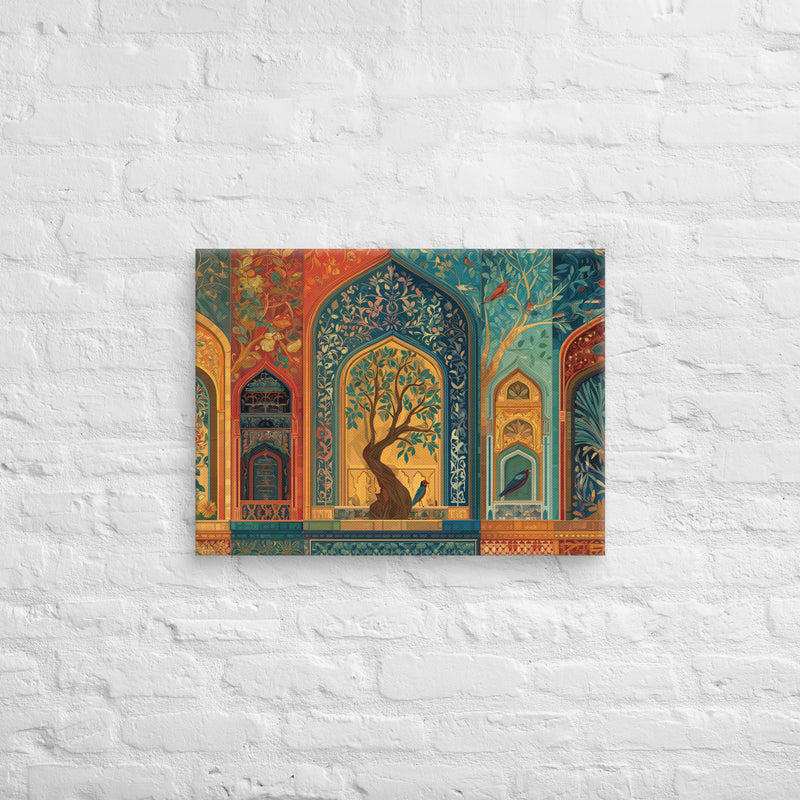 Court of Whispering Arches – Mughal Garden Canvas