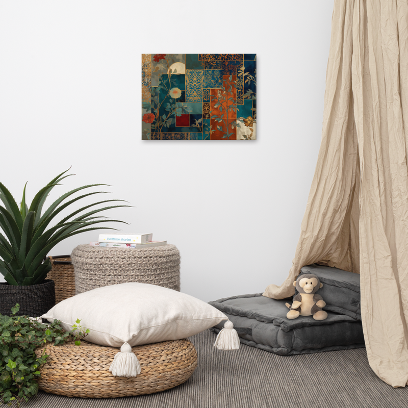 Mughal Floral Motifs Wall Art