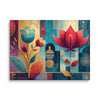 Prismatic Lotus Garden – Mughal Pop Canvas