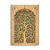 Mughal Tree of Life Wall Art, Curvilinear Vine Canvas, Indian Botanical Decor, Blue Gold Floral Artwork, Sidi Sayyid Inspired Art