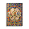 Mughal Floral Cartouche Wall Art – Shah Jahan Inspired Geometric Panel Canvas in Blue, Gold & Jewel Tones