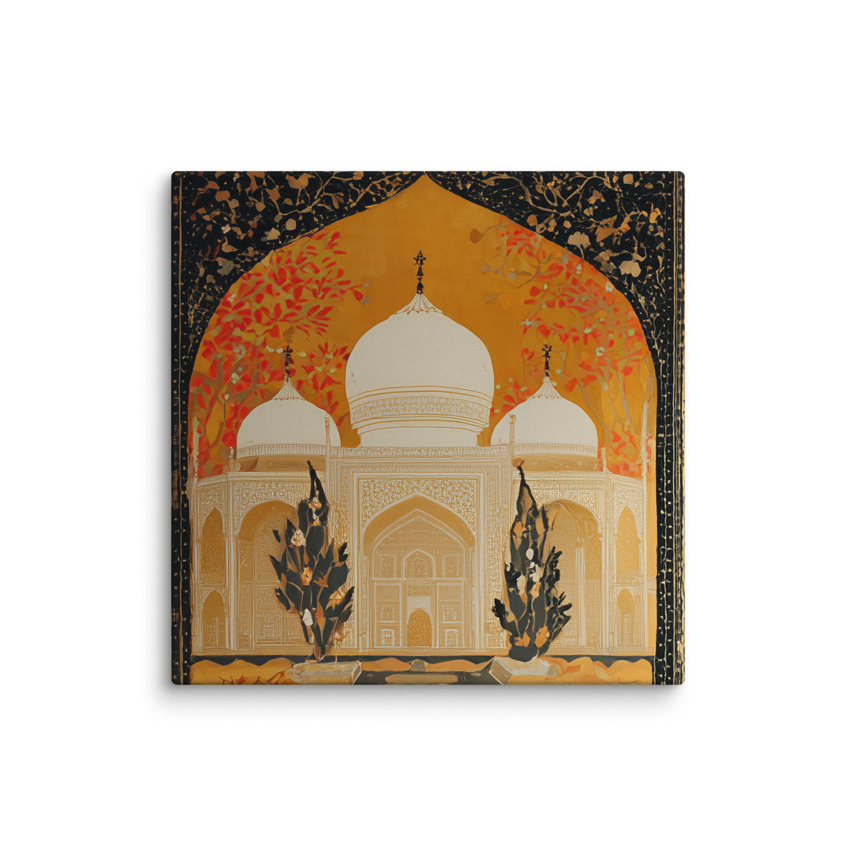 Golden Dome Majesty – Mughal Architecture Canvas Art