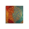 Harmony of Two Worlds – Mughal Inspired Abstract Floral Canvas Art