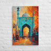 Sunset Gate of Old Delhi – Impasto Mughal Street Canvas