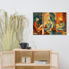 Scholars of the Mughal Era – Abstract Cultural Canvas Art | Mughal Heritage Wall Decor