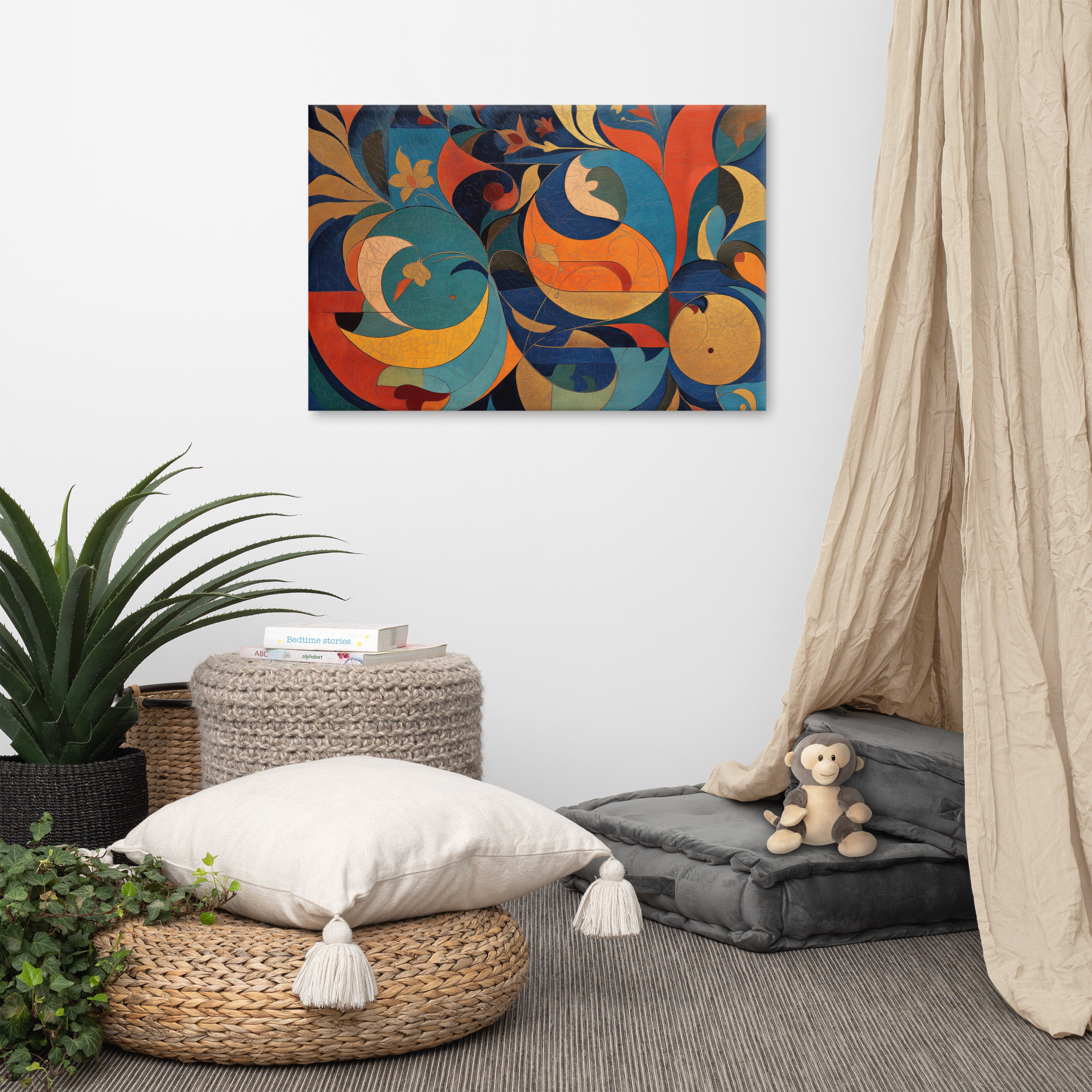 Mughal Floral Abstract Art