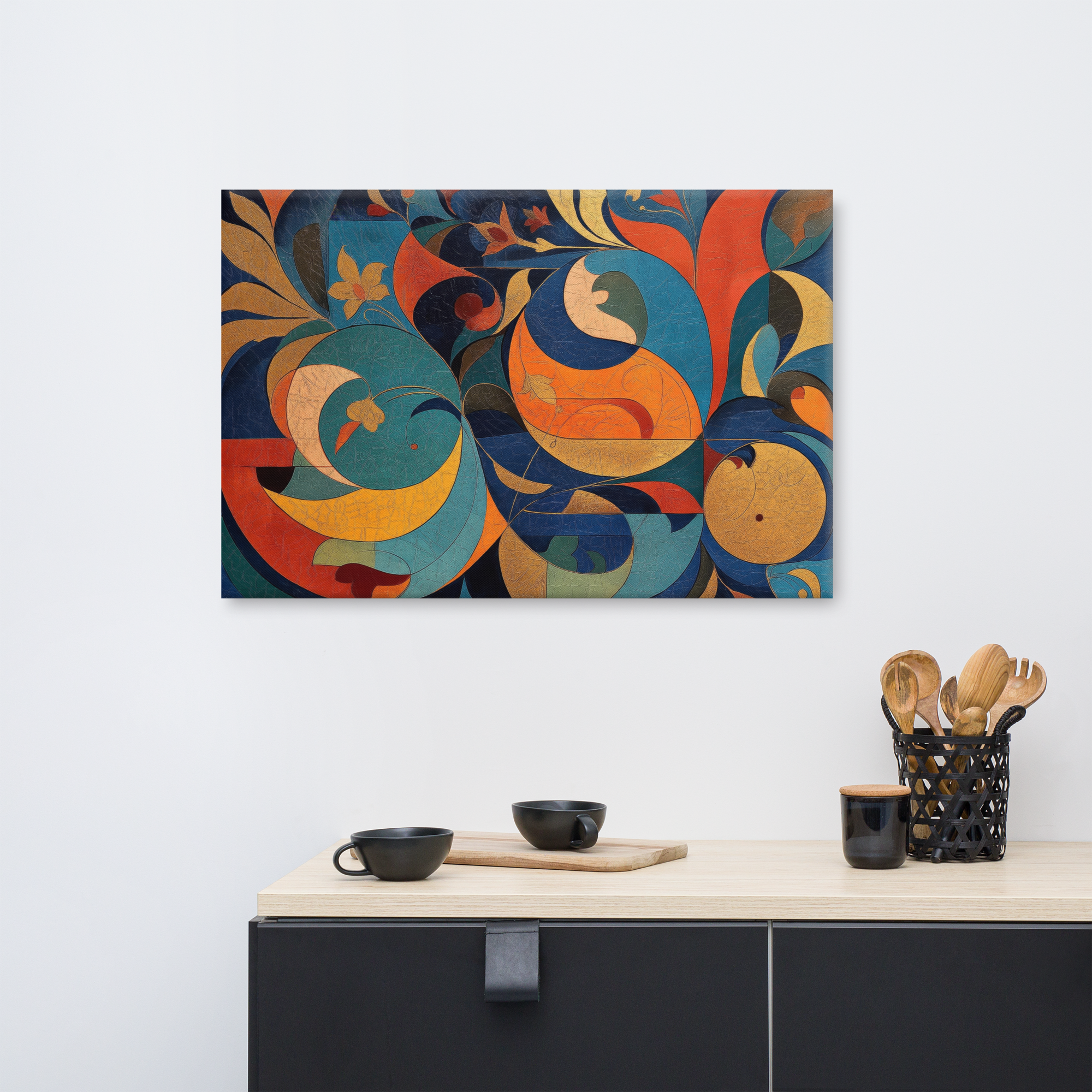 Mughal Floral Abstract Art