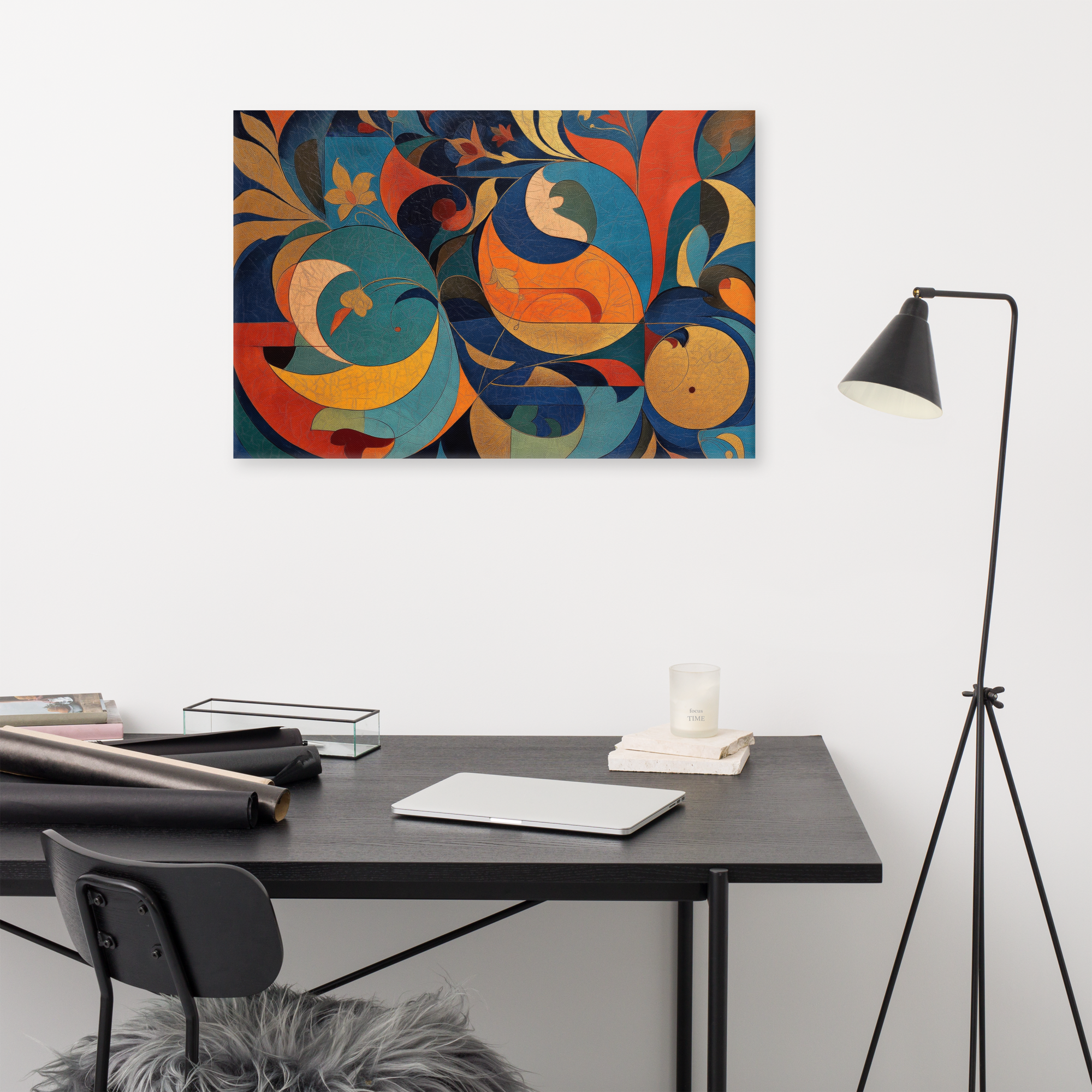 Mughal Floral Abstract Art