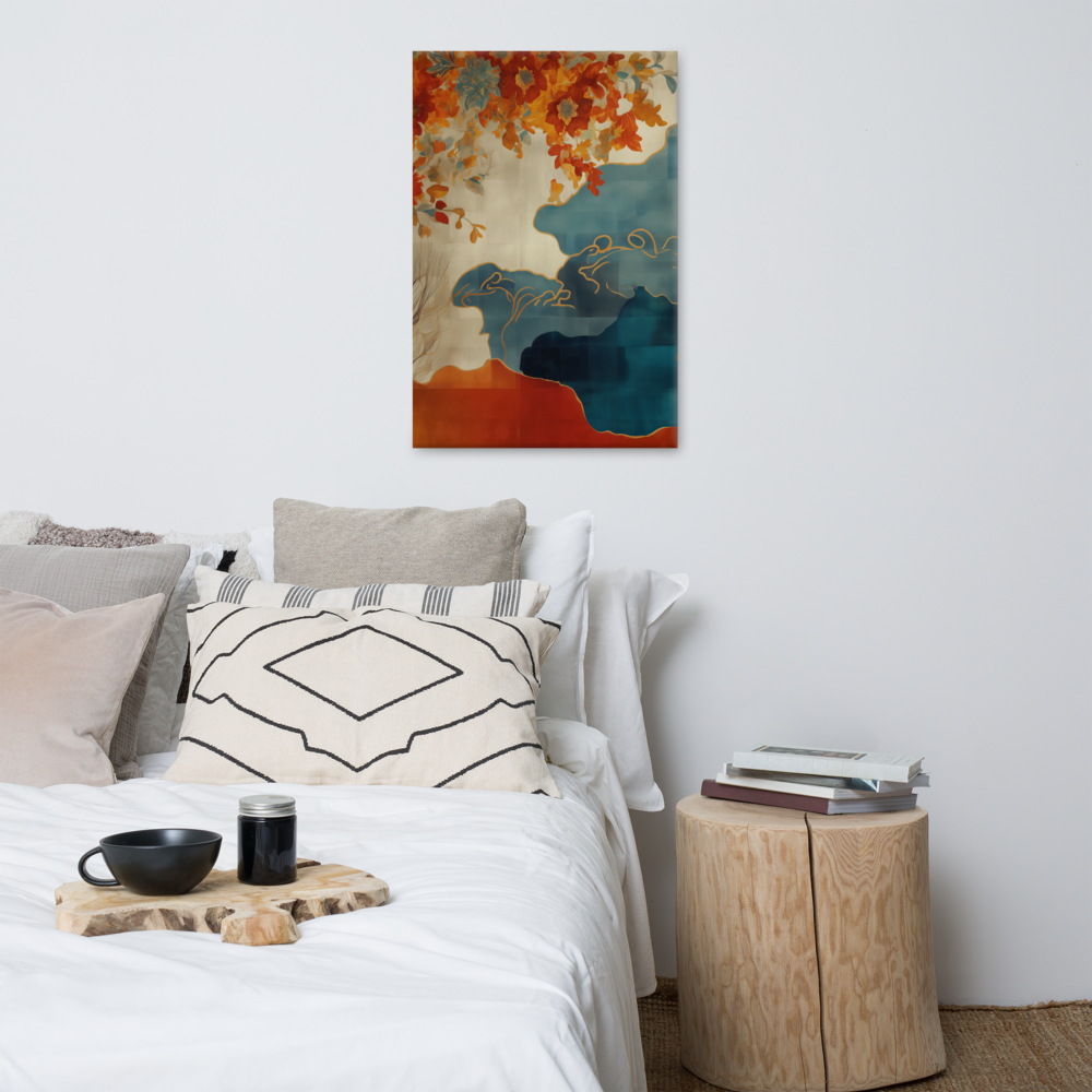 Autumn Serenade – Mughal-Inspired Canvas Wall Art
