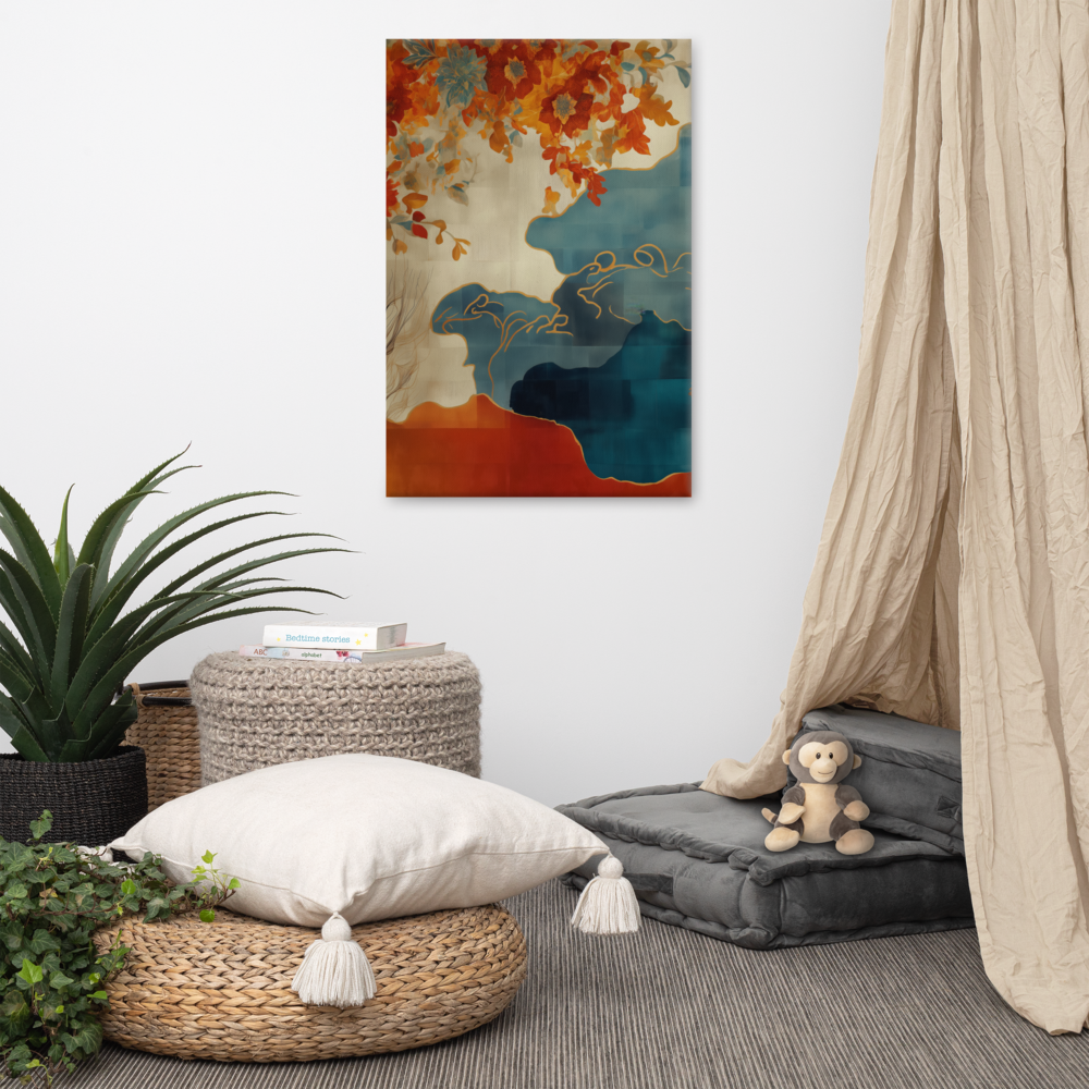 Autumn Serenade – Mughal-Inspired Canvas Wall Art