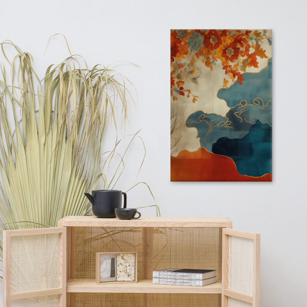 Autumn Serenade – Mughal-Inspired Canvas Wall Art