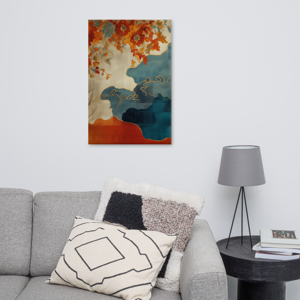 Autumn Serenade – Mughal-Inspired Canvas Wall Art