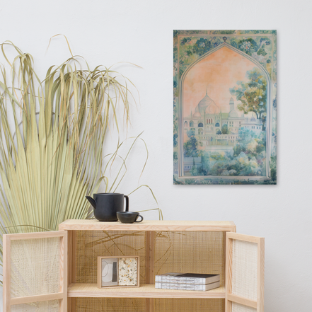 Serenity of Mughal Gardens – Architectural Canvas Wall Art