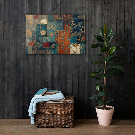 Mughal Floral Motifs Wall Art