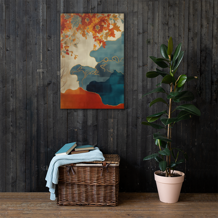 Autumn Serenade – Mughal-Inspired Canvas Wall Art