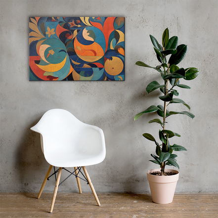 Mughal Floral Abstract Art