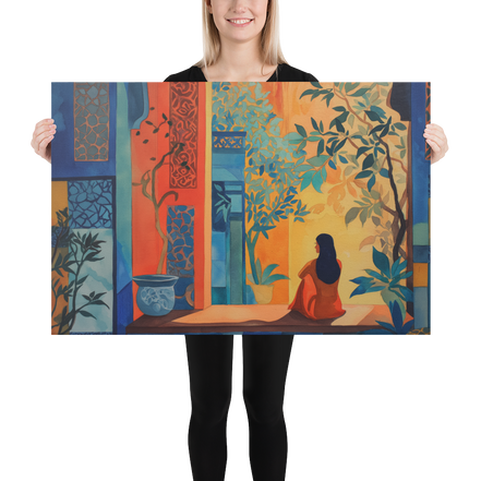 Lady in Red — Courtyard Reverie