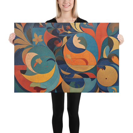 Mughal Floral Abstract Art