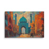 Impressionist Delhi Gate – Teal & Ember Canvas