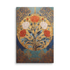 Golden Garden of the Mughals – Floral Medallion Mughal Canvas Art