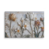 Ivory Lotus & Daffodil Relief Art – Sculptural Floral Wall Canvas