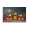 Badshahi Mosque Lahore Canvas Wall Art – Moonlit Mughal Architecture with Golden Domes