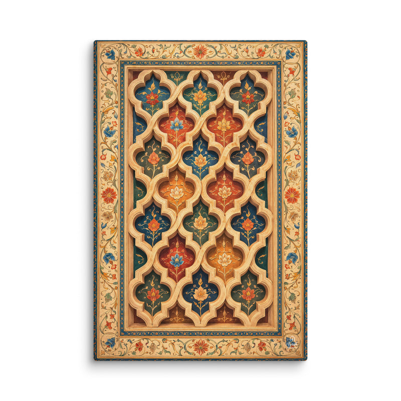 Gwaliyai Jhilmili – Gwalior Lattice Canvas