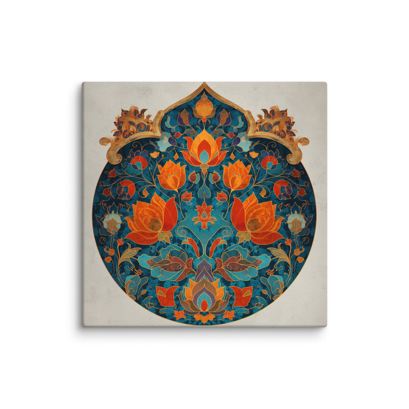 Lotus Symphony – A Mughal Floral Medallion
