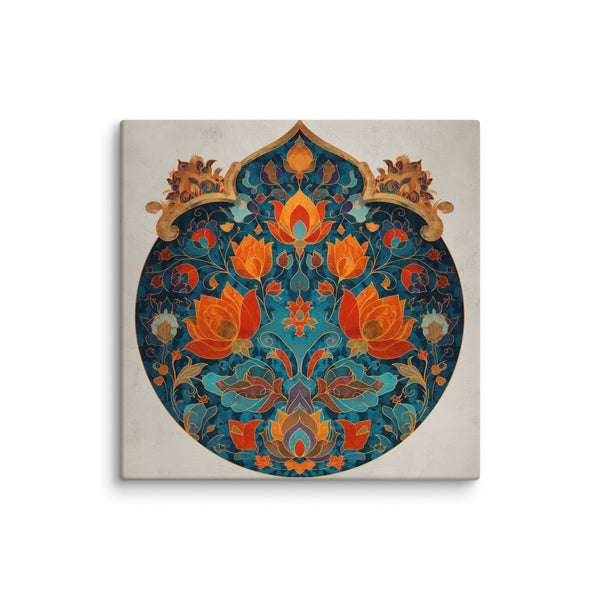 Lotus Symphony – A Mughal Floral Medallion