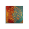 Harmony of Two Worlds – Mughal Inspired Abstract Floral Canvas Art