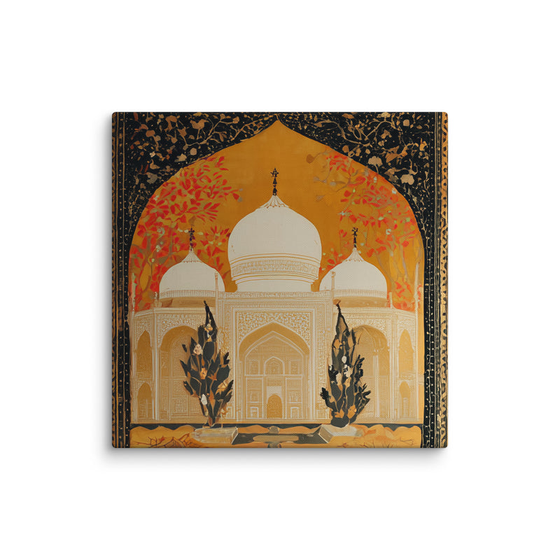 Golden Dome Majesty – Mughal Architecture Canvas Art