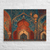 Crimson Arches of the Red Castle – Mughal Palace Canvas