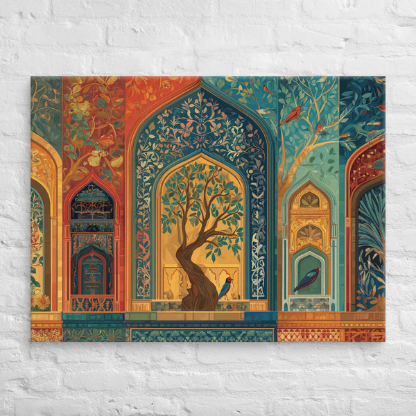 Court of Whispering Arches – Mughal Garden Canvas