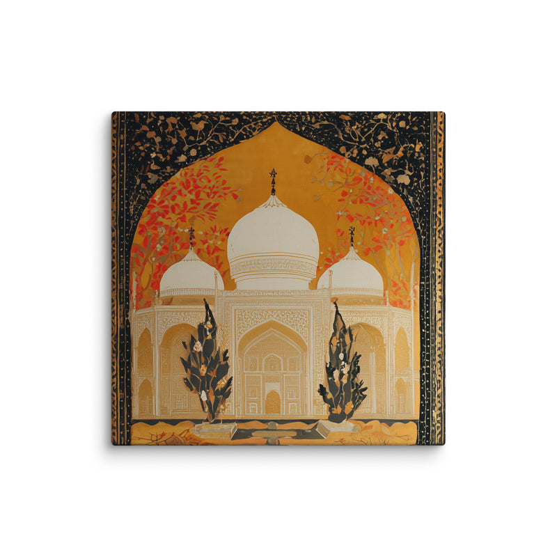Golden Dome Majesty – Mughal Architecture Canvas Art