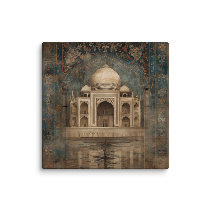 Eternal Majesty — Taj in Sepia Blue Canvas