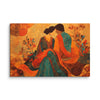 Amber Embrace of Anarkali & Salim – Mughal Romance Canvas Art