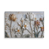 Ivory Lotus & Daffodil Relief Art – Sculptural Floral Wall Canvas