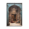 Whispers of the Blue Haveli – Mughal Courtyard Canvas Art