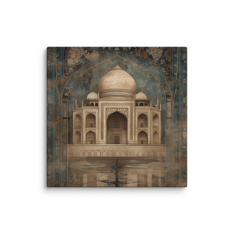 Eternal Majesty — Taj in Sepia Blue Canvas