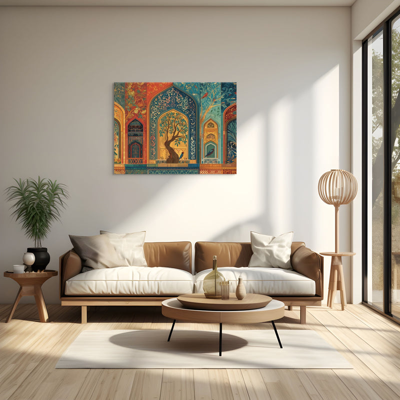 Court of Whispering Arches – Mughal Garden Canvas